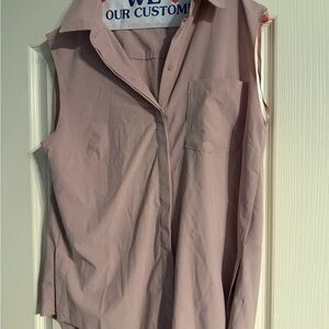 Athleta Women's Button-Down Sleeveless Top - Blush Pink